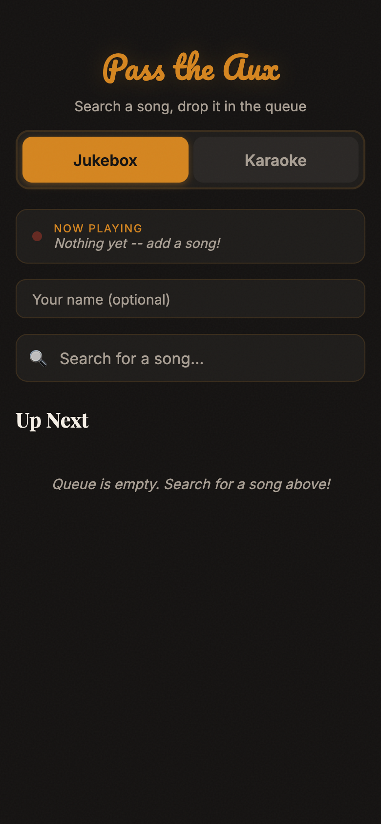 Guest page on mobile